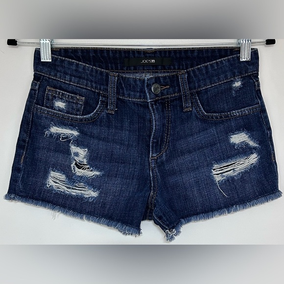⭐️ Joe’s Jeans Distressed Dark Denim Jean Shorts Size 25 NWOT - Picture 1 of 7